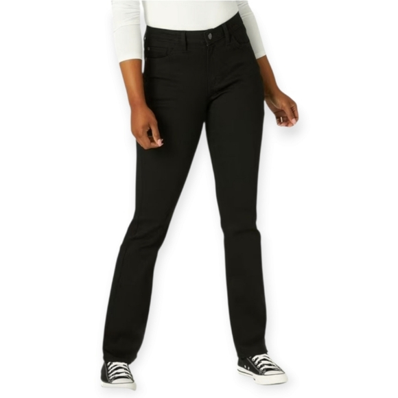 NWT LEE Ultra Lux Comfort Midrise Bootcut Black Jeans 24W Plus Size - Picture 1 of 10